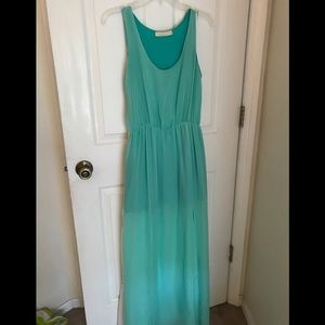 Turquoise long dress